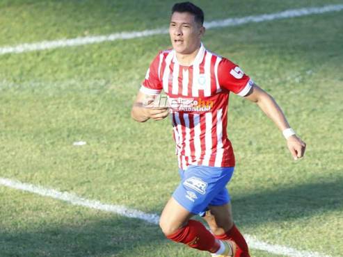 Así festejó Kevin López el gol ante Marathón en el Yankel Ronsethal. FOTO: Neptalí Romero.