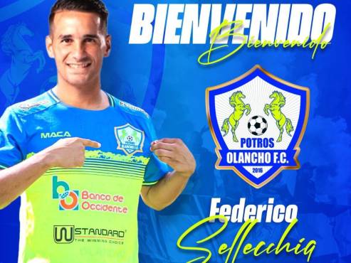 Olancho FC oficializó el fichaje del delantero argentino Federico Sellecchia, quien llega procedente del Royal Pari.