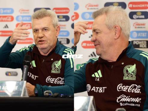 El “Vasco” Aguirre sacó su lado divertido en la conferencia de prensa. FOTOS: Yoseph Amaya.