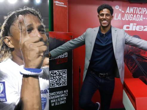 Carlos Pavón Júnior hizo una recordada celebración a lo Carlos Pavón, leyenda del fútbol de Honduras. FOTOS: NEPTALÍ ROMERO.