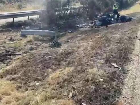 Así quedó el lugar del accidente de Diogo Jota y su hermano. (Foto Cortesía: Diario de Castilla y León)