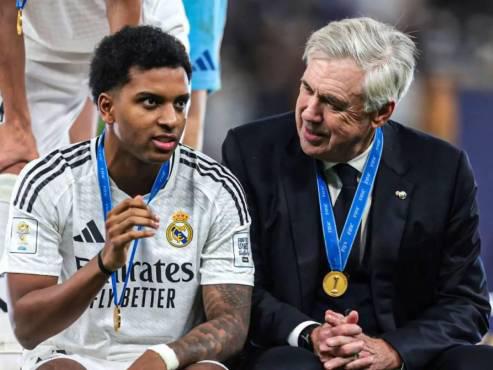 Rodrygo le agradeció a Carlo Ancelotti el apoyo que le dio la temporada pasada.