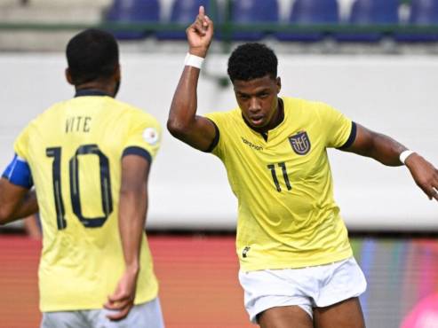 Ecuador está venciendo a Honduras en Connecticut, Estados Unidos.