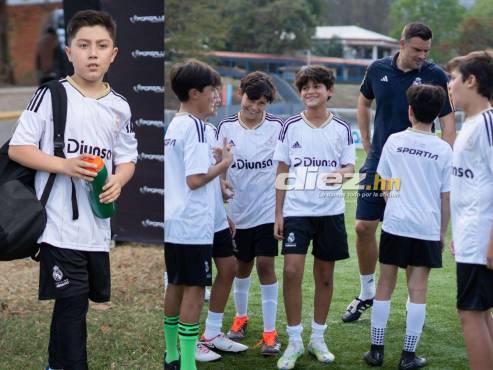 Los entenadores españoles Rubén González y Rubén Cipriano Romero son los encargados de dirigir los entrenos en San Pedro Sula. FOTOS: Mauricio Ayala.
