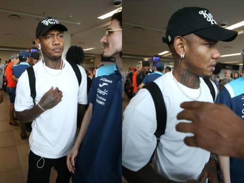 Romell Quioto en su llegada al Aeropuerto Internacional de Palmerola. FOTOS: Emilio Flores.