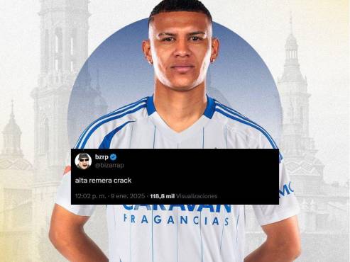 Bizarrap le comentó la publicación al Real Zaragoza: “Alta remera, crack”.