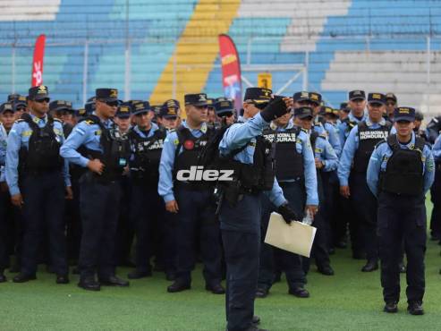 560 elementos de seguridad para el Honduras vs Haití en Tegucigalpa.