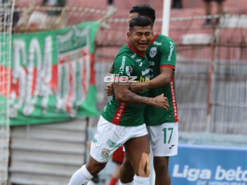 Chino López y Alexy Vega le anotaron al CDS Vida y le dieron tres puntos importantes al Marathón. FOTO: Esaú Ocampo.