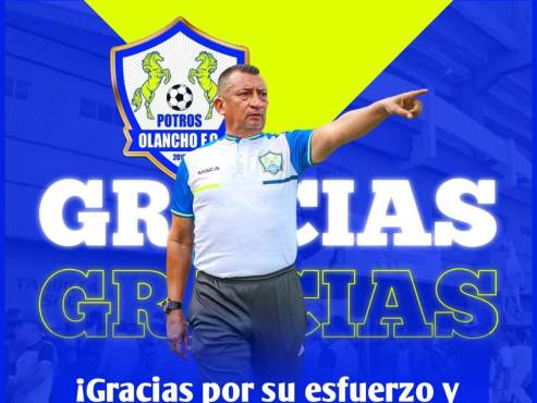 El mensaje dedicado del Olancho FC al entrenador Humberto Rivera, quien no sigue como DT de “Potros”.