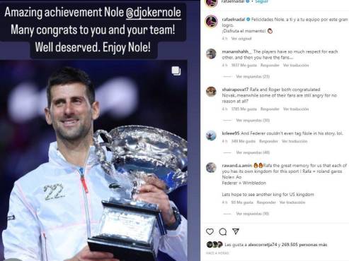 Rafael Nadal ha sido uno de los máximos rivales para Djokovic en toda su carrera profesional.