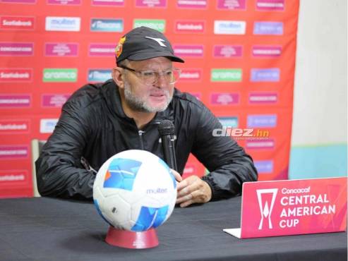 Jafeth Soto en plena conferencia de prensa previo al Motagua vs Herediano por Copa Centroamericana. FOTO: David Romero.