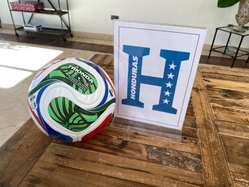 Esta es la pelota Trionda, el balón oficial de la Copa del Mundo. Foto: Mario Figueroa.