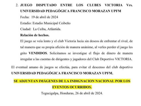 Aficionados del Vida denuncian ante el Ministerio Público polémico triunfo de Lobos UPN ante Olimpia