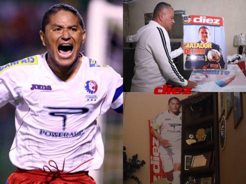 Wilmer Velásquez atesora con mucho cariño las portadas de DIARIO DEPORTIVO DIEZ. FOTOS: Emilio Flores.