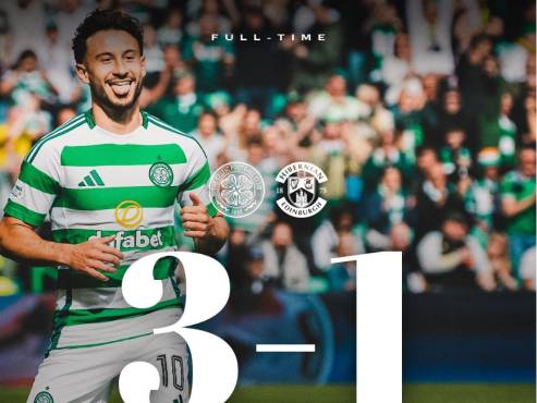 Celtic venció 3-1 al Hibernian en la ronda de octavos de final de la League Cup de Escocia.