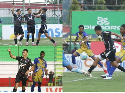 Marathón venció sin problemas a Lobos UPNFM para adueñarse del primer lugar del Apertura. FOTOS: NEPTALÍ ROMERO.