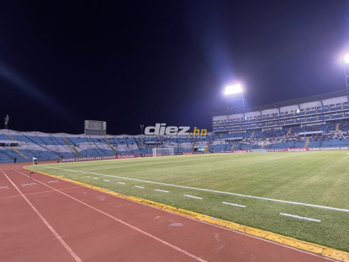 Así luce el Estadio Olímpico a pocos minutos del inicio del duelo entre Motagua - Pachuca. FOTO: Mauricio Ayala.