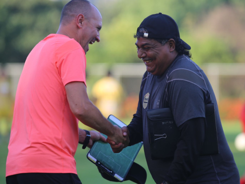 Julio Palomo Rodríguez dirigió su primer entreno como director técnico del Real España.