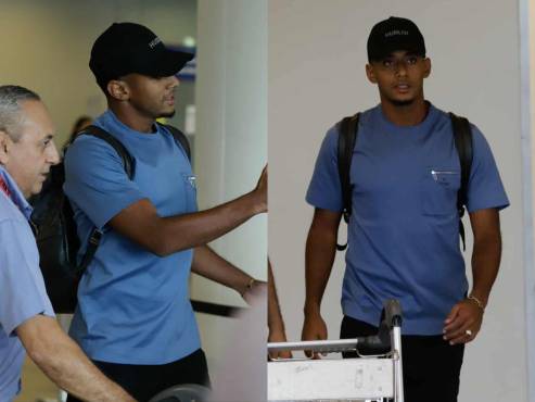 Anthony Choco Lozano arribó este lunes a suelo hondureño para encarar los primeros dos partidos de la Eliminatoria. FOTOS: Emilio Flores.