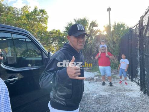 Luis Palma en su llegada a la cancha 5 de la sede del Inter Miami, equipo del argentino Lionel Messi.