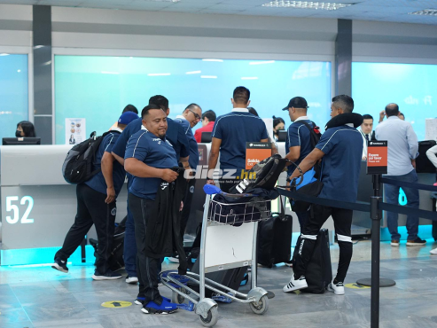 Motagua salió este martes con rumbo a México para enfrentarse al Pachuca en la vuelta de la Champions de Concacaf. FOTO: Héctor Edú.