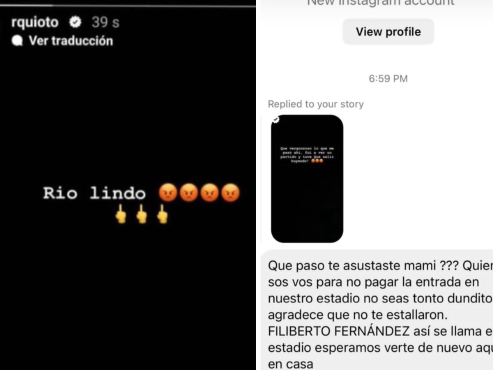 Las historias que compartió Romell Quioto a través de sus redes sociales.