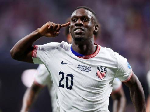 Así celebró Balogun el golazo de Estados Unidos ante Panamá.