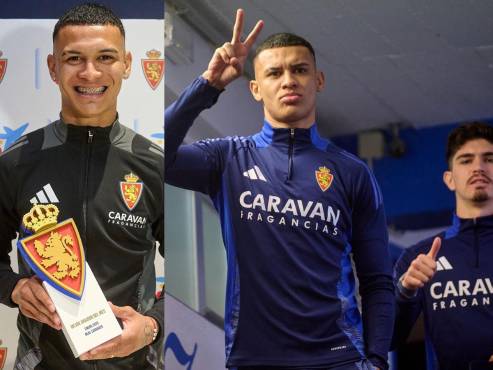 Kervin Arriaga recibió su primer galardón con Real Zaragoza de España.