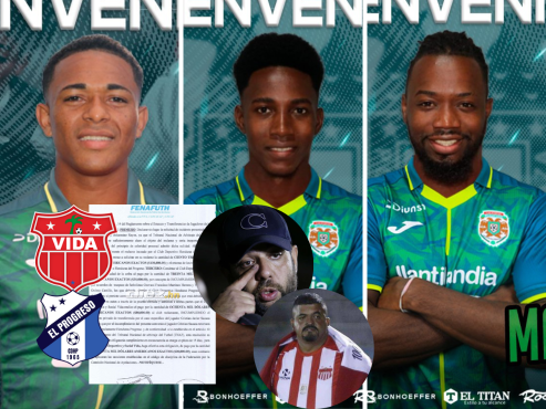 Honduras Progreso demandó al Vida por incumplimiento de pago de los futbolistas Cristian Sacaza, Yunny Dolmo y “Virus” Martínez.
