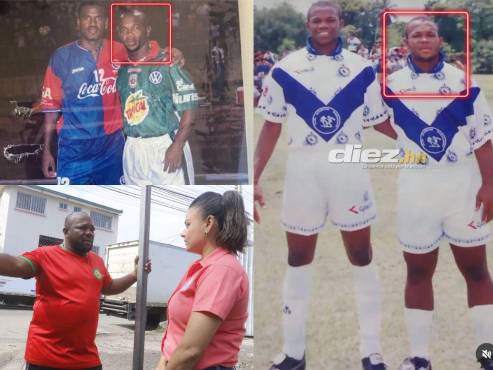 Rubén Suazo con David Suazo y Maynor Suazo. El exjugador del Marathón charló con nuestra periodista Claudia Torres. FOTO: Neptalí Romero.