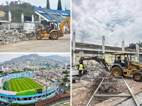 Los encargados de la obra trabajan a todo vapor en el estadio Nacional Chelato Uclés.