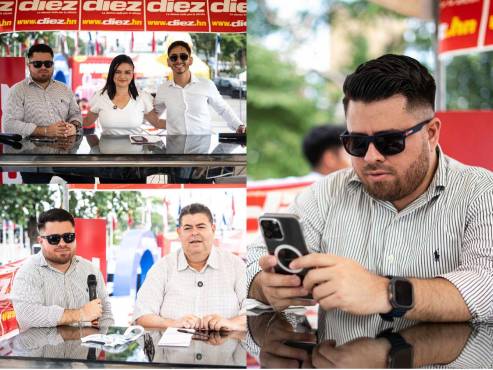 Gustavo Roca, Claudia Torres, Daniel Ramírez y Nelson García ya están listos para llevarte la previa del Honduras vs Costa Rica. FOTOS: NEPTALÍ ROMERO | MAURICIO AYALA.