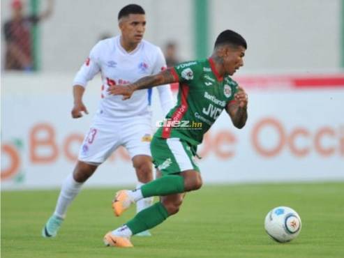 ”Chino” López ha sido uno de los jugadores más activos del clásico entre Olimpia-Marathón. FOTO: Marvin Salgado.