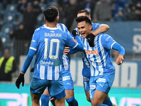 Denil Maldonado marcó su tercer gol en 19 partidos con el Universitatea de Craiova.