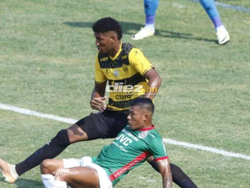 Chino López ha sido uno de los jugadores más peligrosos de Marathón en el área de Real España. FOTO: Neptalí Romero.