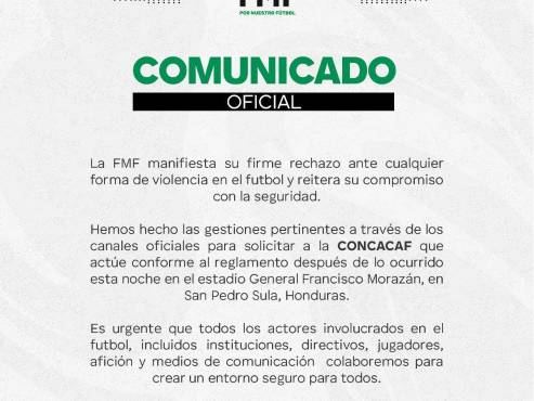 La Federación Mexicana giró un fuerte comunicado tras la agresión a Javier Aguirre.