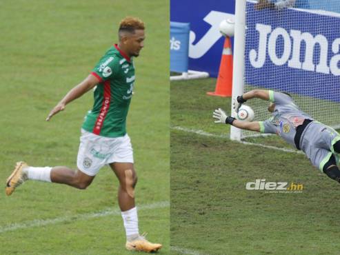 El tremendo zurdazo que metió Alexy Vega en su golazo ante Génesis en el Yankel Rosenthal. FOTO: Neptalí Romero.