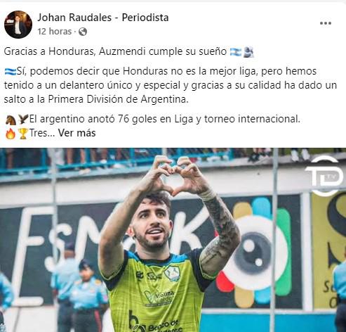 Lo que dicen los periodistas hondureños sobre la salida de Agustín Auzmendi y en Argentina ya hablan de él