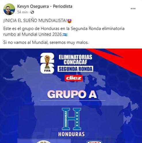 Así reacciona la prensa de Honduras tras conocer los rivales en la eliminatoria del Mundial 2026: “Regalito”