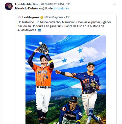 Los Astros de Houston y la prensa hondureña se rinde ante Mauricio Dubón: “Es nuestro The Best”