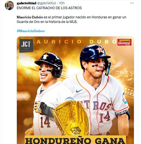Los Astros de Houston y la prensa hondureña se rinde ante Mauricio Dubón: “Es nuestro The Best”