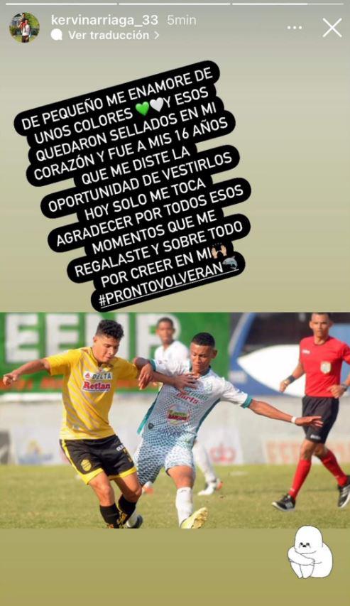 El sentido mensaje de Kervin Arriaga dedicado al Platense tras la confirmación de su descenso: “Pronto volverán”