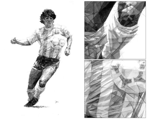 Los cracks del deporte hechos en pinturas de acuarela