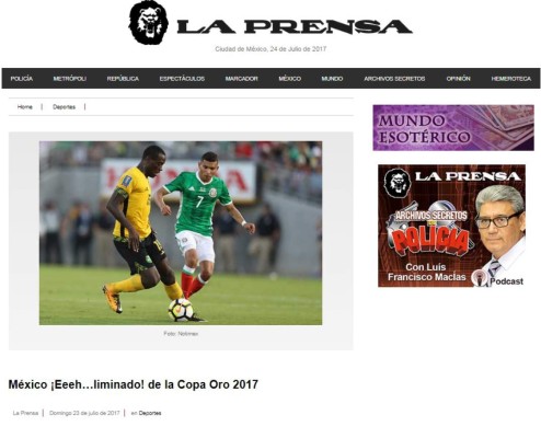 ¡Pobre Osorio! Así reacciona la prensa mexicana luego de ser eliminados de Copa Oro