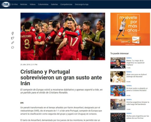 PORTADAS: Así ven a la Portugal de Ronaldo por su pase a octavos de Rusia 2018