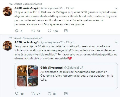 Deportistas hondureños que dejan mensaje a los que van en la caravana de migrantes