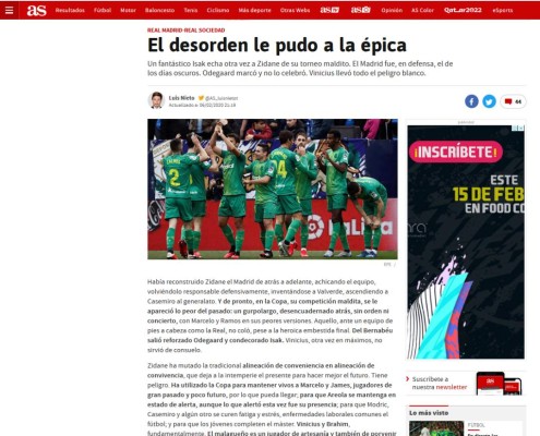 'Fracasotote' y 'Humillante': Lo que dice la prensa de la eliminación del Real Madrid