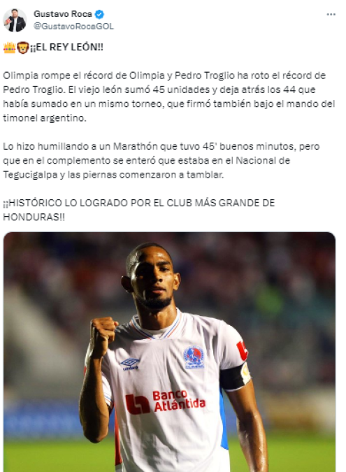 “Solo Olimpia supera al Olimpia”: Carlo Costly envía rotundo mensaje; esto se dice el nuevo récord del León