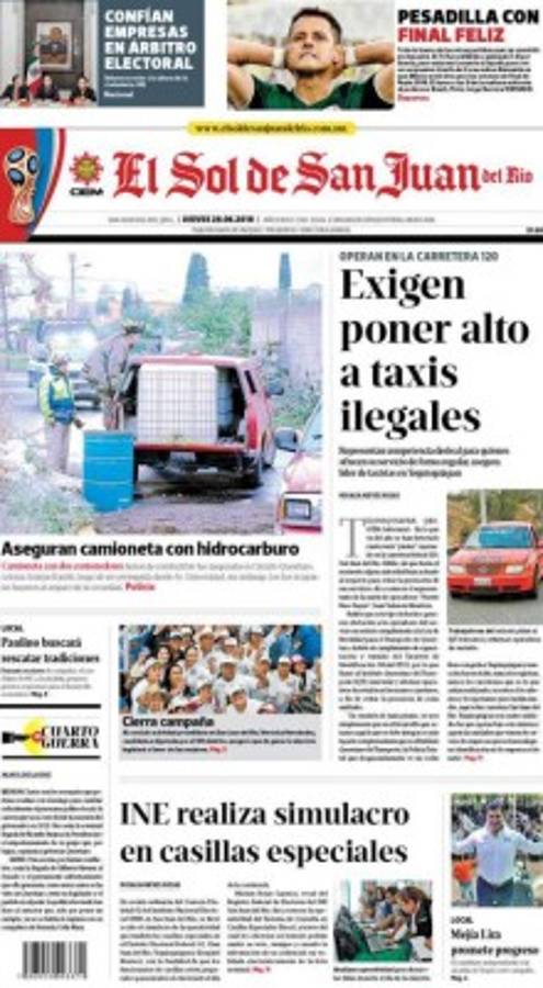 Así vienen hoy las portadas de los diarios de México: 'Humillados avanzamos' y '¡Que viva Corea!'