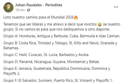 Así reacciona la prensa de Honduras tras conocer los rivales en la eliminatoria del Mundial 2026: “Regalito”